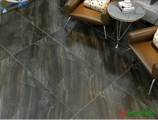 Phối cảnh Gạch cao cấp ốp lát 60x120 bóng kiếng vân đá catalan 1202