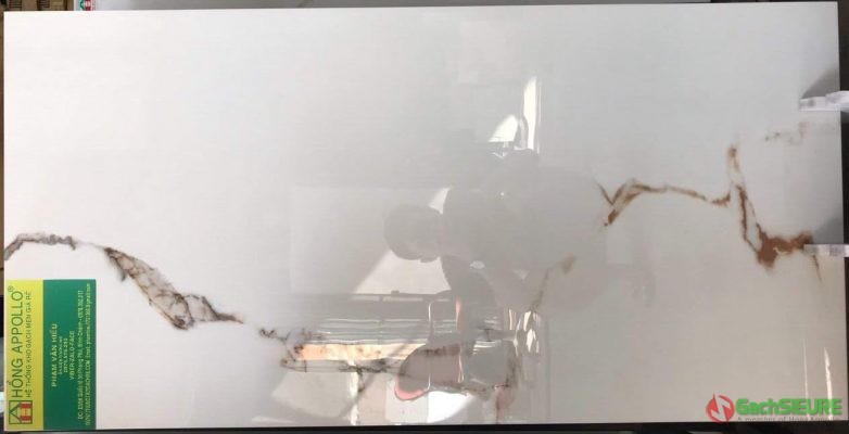 Gạch bóng kiếng 60x120 ấn độ trắng sứ vân vàng mẫu mới