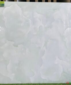 Gạch bóng kiếng màu xanh vân mây 80×80 đẹp