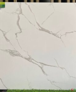 Gạch lát nền 80×80 bóng kiếng trắng vân mây hiệu ứng kim cương chống trầy cao cấp