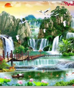 Bức gạch tranh phong cảnh thiên nhiên đẹp rực rỡ 134