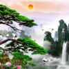 Bức tranh gạch cảnh sơn thủy hữu tình đẹp vạn người mê 99