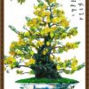 Gạch tranh 3d cây mai vàng dán tường phòng khách 49