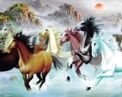 Gạch tranh dán tường 5d nhũ ánh kim tuyến