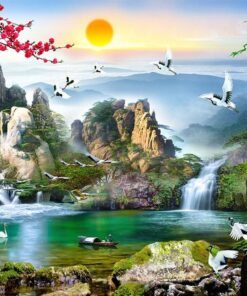 Gạch tranh phong cảnh núi non cảnh vật tự nhiên đẹp 122