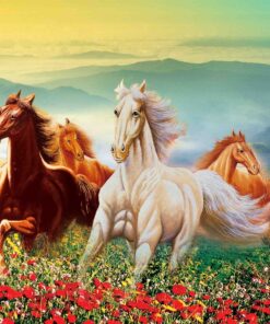 Gạch tranh trang trí 5d mã đáo thành công bóng kính nhũ kim tuyến đẹp