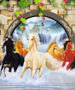 Những bức gạch tranh cảnh ngựa mã đáo thành công cảnh đẹp 14