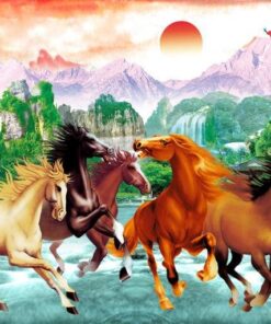 Tranh 3d gạch phong cảnh hình con ngựa mã đáo thành công đẹp 23