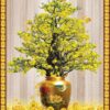 Tranh gạch 3d cây mai cắm lộc bình đẹp 56