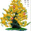 Tranh gạch 3d cây mai vàng câu đối 48