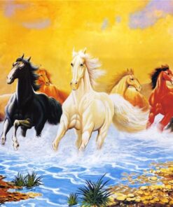 Tranh gạch 3d phong cảnh ngựa bát mã truy phong đẹp 20