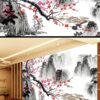 Tranh gạch cảnh cành đào dán tường phòng khách đẹp nhất 46