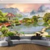 Bức tranh gạch 3d dán tường họa tiết phong cảnh đẹp 111