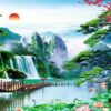 Gạch tranh phong cảnh đẹp tự nhiên tranh dán tường 120