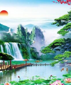 Gạch tranh phong cảnh đẹp tự nhiên tranh dán tường 120