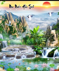 Gạch tranh cảnh non nước hữu tình đẹp thơ mộng 156