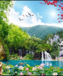 Gạch tranh đá 3d phong cảnh thiên nhiên đẹp 141