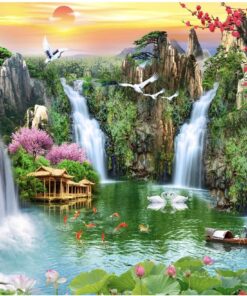 Gạch tranh đá phong cảnh thiên nhiên gạch tranh dán tường đẹp 146