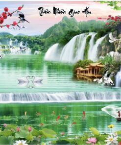 Gạch tranh dán tường phong cảnh thiên nhiên giao hòa 144