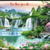 Gạch tranh trang trí cảnh thiên nhiên giao hòa mẫu tranh dán tường đẹp 147