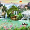 Mẫu gạch tranh 3d dán tường phòng khách phong cảnh đẹp nhất 181