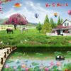Mẫu tranh dán tường vạn sự bình an gạch tranh 3d trang trí đẹp 187