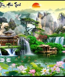 Mẫu tranh phong cảnh sơn thủy hữu tình đẹp 159