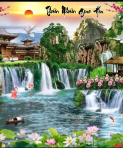 Bức tranh gạch thiên nhiên giao hòa phong cảnh đẹp 163