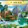 Gạch tranh đá phong cảnh non nước hữu tình cảnh tự nhiên đẹp 158