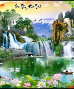 Gạch tranh phong cảnh thiên nhiên sơn thủy hữu tình 162
