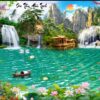 Gạch tranh sông nước núi non sơn thủy hữu tình cảnh đẹp 165