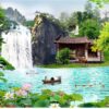 Tranh gạch dán tường cao cấp phong cảnh thiên nhiên đẹp 150