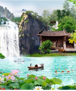 Tranh gạch dán tường cao cấp phong cảnh thiên nhiên đẹp 150