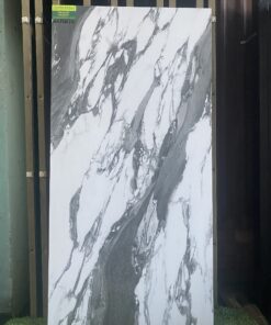 Gạch granite 60×120 trắng vân đen đẹp bóng kính