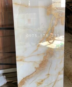 Gạch ốp lát 60×120 vân vàng ánh kim bóng kiếng đẹp