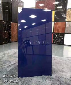 Gạch nhập khẩu 60×120 màu xanh dương siêu bóng kiếng cao cấp