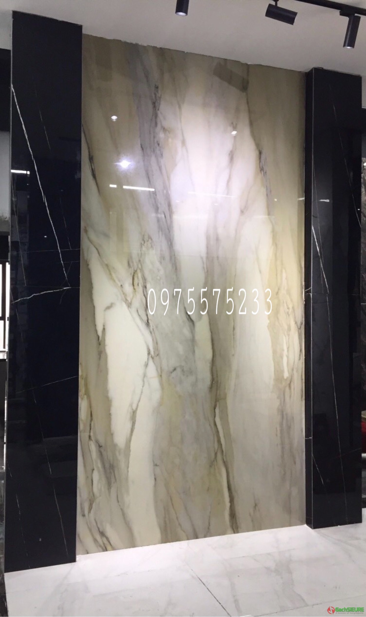Gạch bóng kính 160x320 vân mây xám khói ấn độ cao cấp