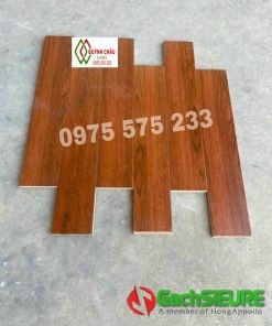 Gạch giả gỗ nâu đỏ 15×80 vân gỗ