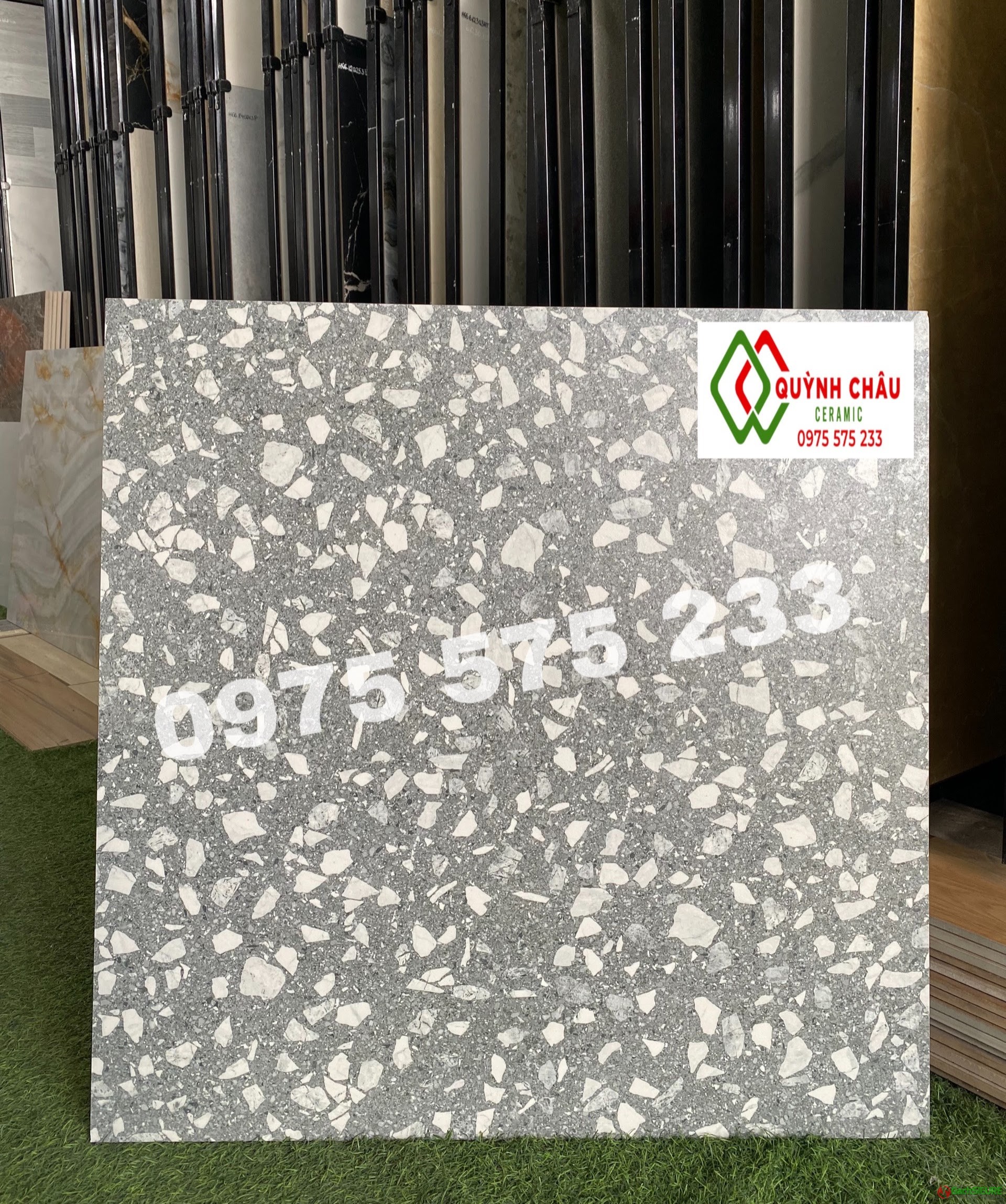 Gạch ấn độ 80×80 terrazzo hạt to vân đá mờ đẹp
