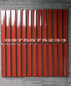 Gạch đũa thanh que 299×300 mosaic màu đỏ đẹp HD