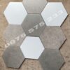 Gạch lục giác xám trắng xi măng