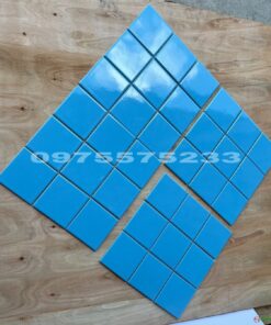 Gạch mosaic ốp dán hồ bơi màu xanh