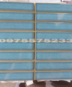 Gạch thanh đũa mosaic xanh gốm men dạn