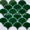 Gạch trang trí mosaic vảy cá xanh men gốm cao cấp