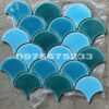 Gạch vảy cá mosaic men gốm rạn