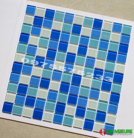 Mosaic 30×30 thủy tinh ốp lát bể bơi đẹp hd
