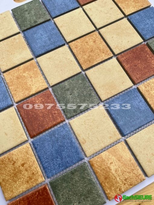 Mosaic màu gốm men bóng 306×306 ốp trang trí hd