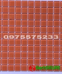 Mosaic màu hồng thủy tinh 30×30 sang trọng hd