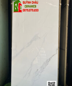 Gạch ấn độ 600×1200 trắng sứ vân xám đẹp cao cấp