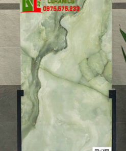 Gạch bóng kiếng 60×120 xanh ngọc vân đá sang trọng